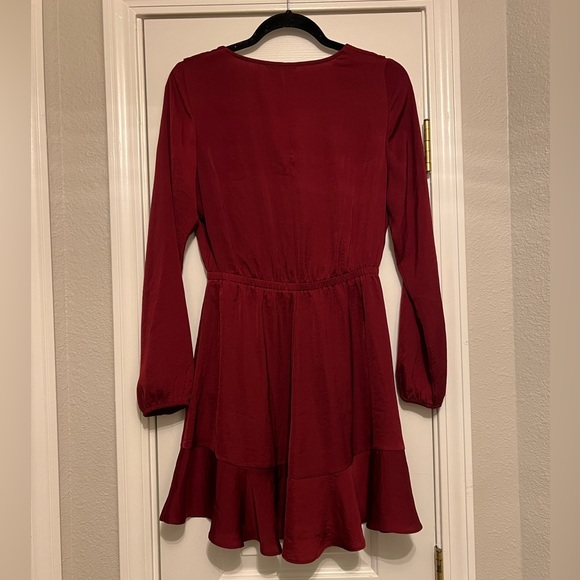 Express Red Satin Dress - Picture 4 of 4